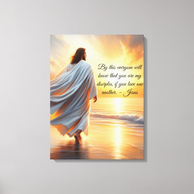 Stretched Canvas Print with Jesus and Quote Leinwanddruck (Vorderseite)
