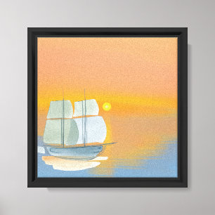 Stretchierte Canvas Print Minimalistisch Ship Wall Leinwanddruck
