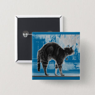 Stretching Indigo B+W Button