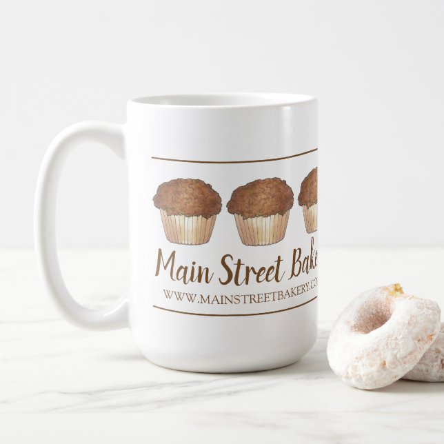 Streusel Crumb Muffin, gebacken von Bäckerei Baker Kaffeetasse (Mit Donut)