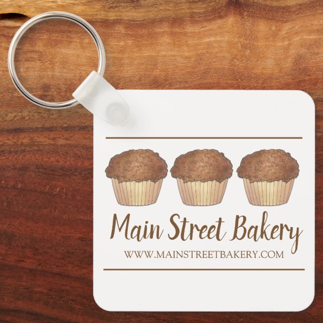Streusel Crumb Muffin, gebacken von Bäckerei Baker Schlüsselanhänger (Vorderseite)