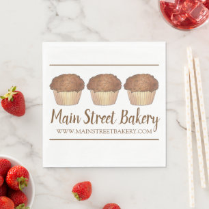 Streusel Crumb Muffin, gebacken von Bäckerei Baker Serviette