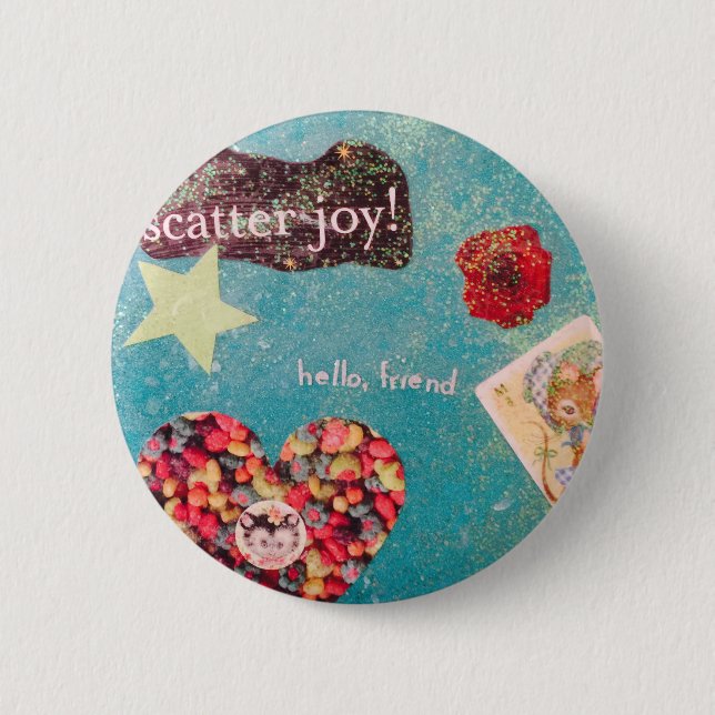 Streuungs-Freude! Collagen-Glitzer-Button Button (Vorderseite)