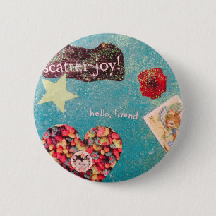 Streuungs-Freude! Collagen-Glitzer-Button Button