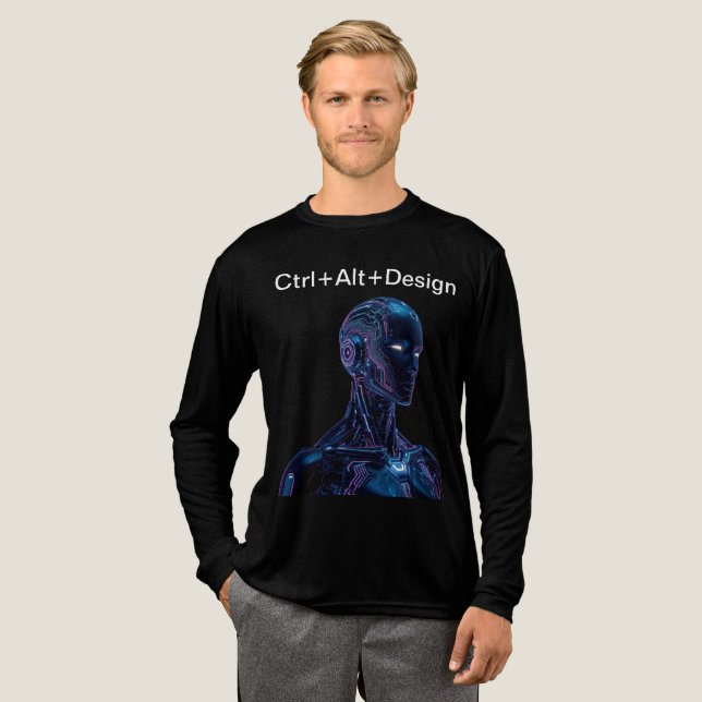Strg+Alt+Design Tri-Blend Shirt (Volle Vorderseite)