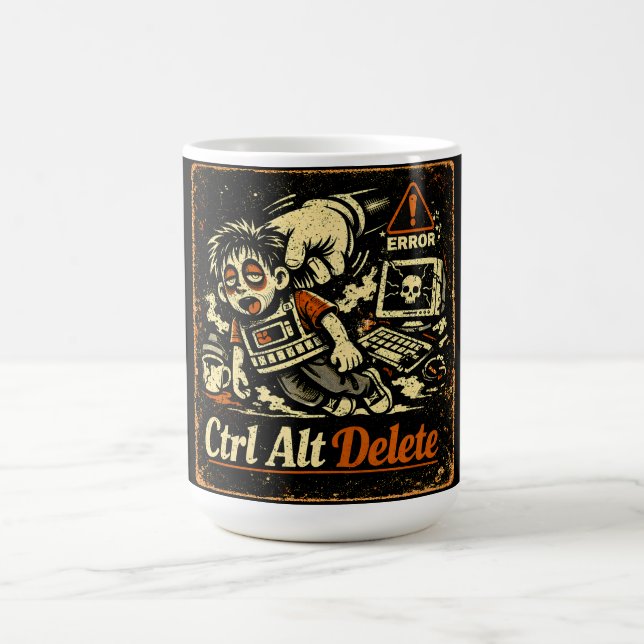 Strg Alt Löschen – Neustart Leben Tech Humor Kaffeetasse (Mittel)