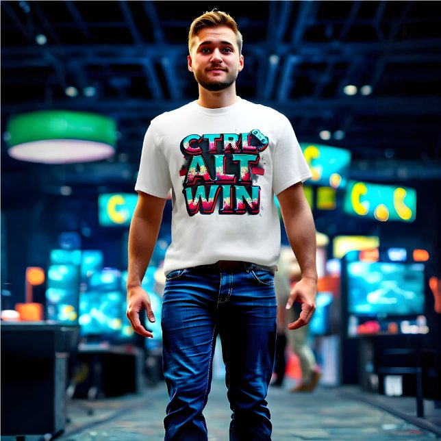 STRG + ALT = WIN - Funny Tech Meme T - Shirt (Von Creator hochgeladen)