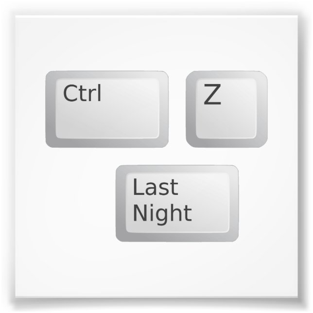 Strg Z Rückgängig letzte Nacht Bitte Fotodruck (Vorne)