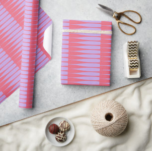 Striation Lavendel- und Rosenstreifen-Wrap-Papier Geschenkpapier