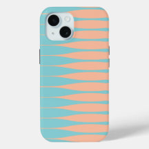 Striation Soft Aqua und Pfirsich iPhone-Hülle