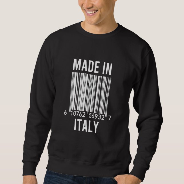 Strichcode aus Italien Sweatshirt (Vorderseite)