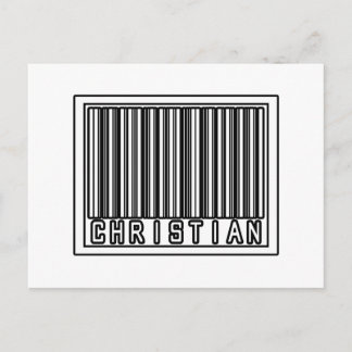 Strichcode Christlich Postkarte