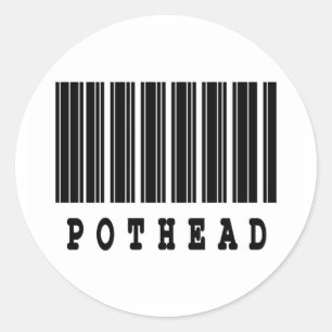 Strichcode-Design Runder Aufkleber