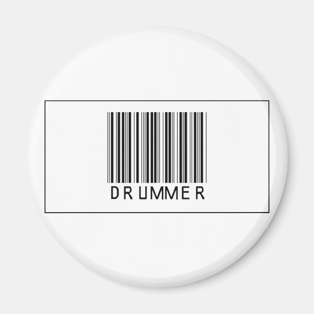 Strichcode Drummer Magnet (Vorne)