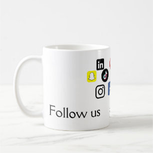 Strichcode für einfache Business Company-Website Kaffeetasse