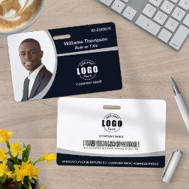 Strichcode für Foto-Logo für Mitarbeiter Grau Ausweis