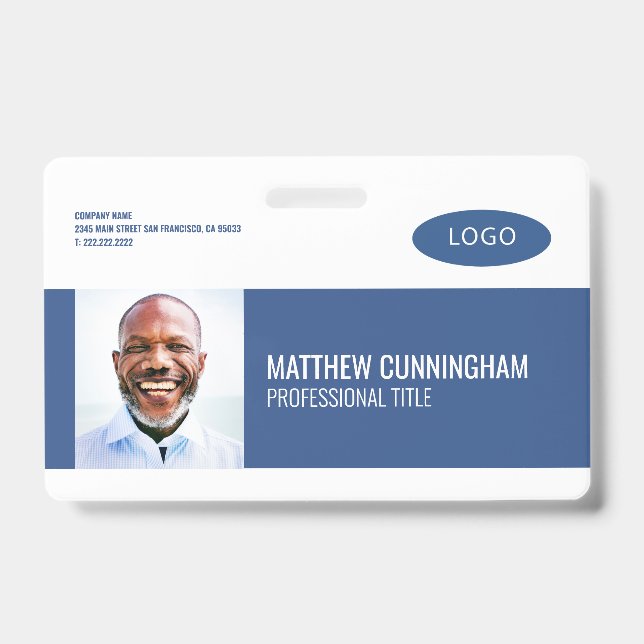 Strichcode für moderne benutzerdefinierte Logos Ausweis (Vorderseite)