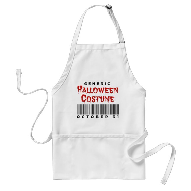 Strichcode Generisches Halloween-Kostüm 31. Oktobe Schürze (Vorne)