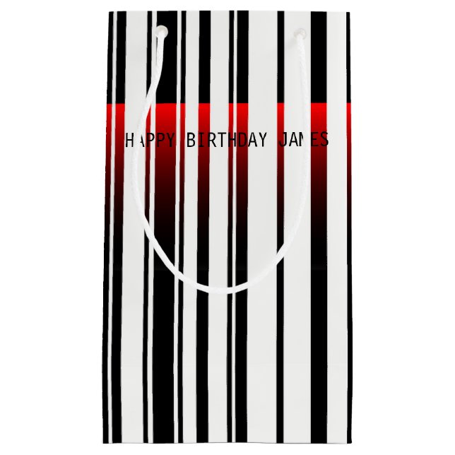 Strichcode mit Laserscanner Kleine Geschenktüte (Vorderseite)