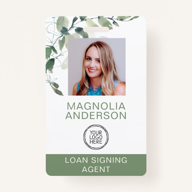 Strichcode-Name des Eukalyptus Employee Foto Ausweis (Vorderseite)