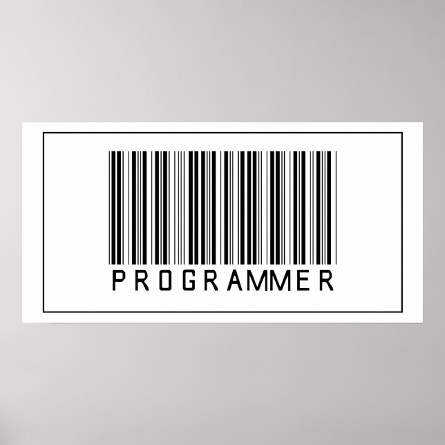 Strichcode-Programmierer Poster (Vorne)