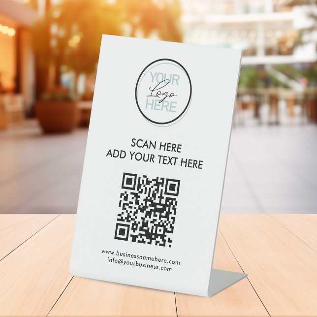 Strichcode QR Code Business-Logo Sockelschild (Von Creator hochgeladen)