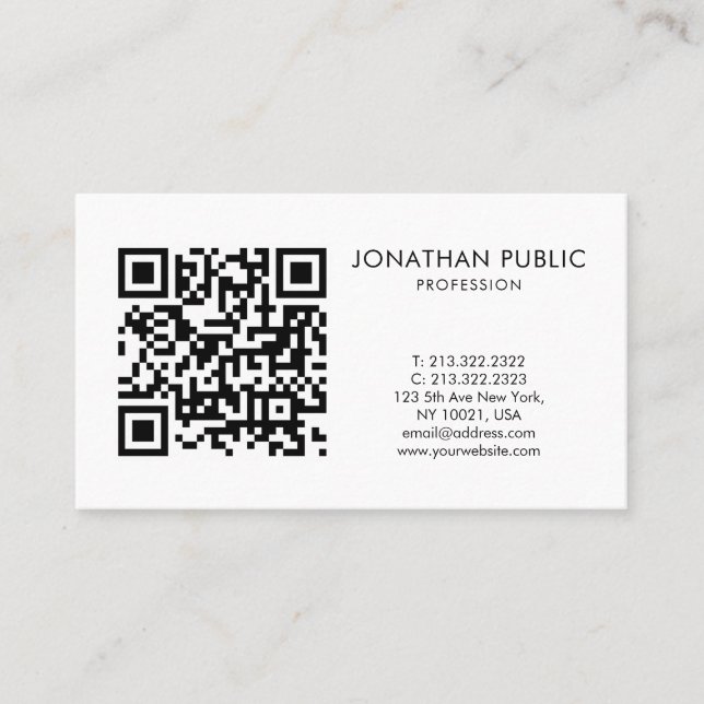 Strichcode QR Ihr Firmenlogo Hier Niedlich Visitenkarte (Vorderseite)