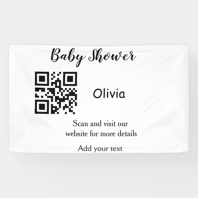 Strichcode QR Name det Banner (Horizontal)