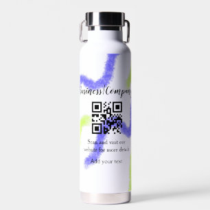 Strichcode QR Name für einfache Unternehmenswebsit Trinkflasche