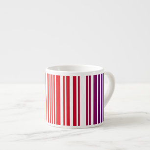 Strichcode Stiped Espresso Tasse