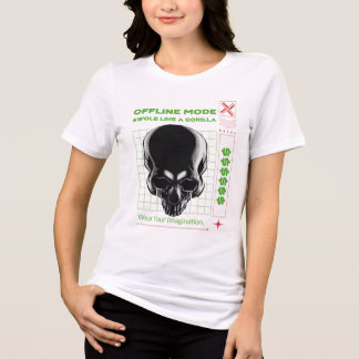 Strichcode-T - Shirt im Offline-Modus - Minimal un