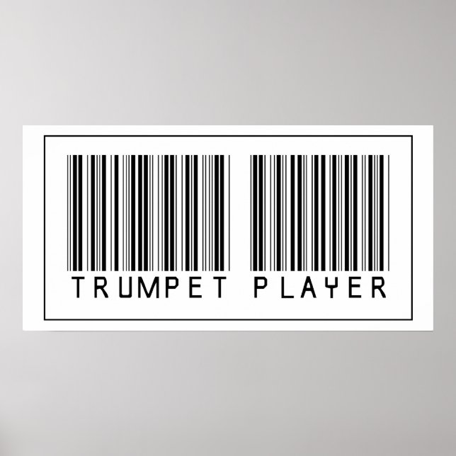 Strichcode Trumpet Player Poster (Vorne)