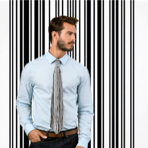Strichcode Vertikale Streifen-Krawatte (Schwarz un Krawatte