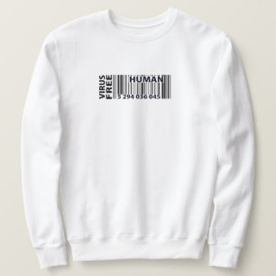 Strichcode Virus Free Human Sweatshirt