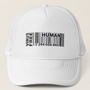 Strichcode Virus Free Human Truckerkappe