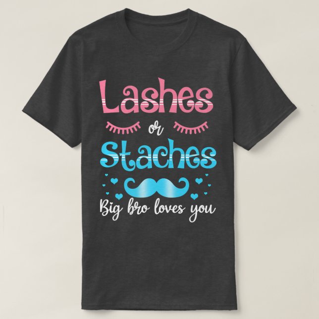Striche oder Stacheln Big Bro Lieben Sie Geschlech T-Shirt (Design vorne)