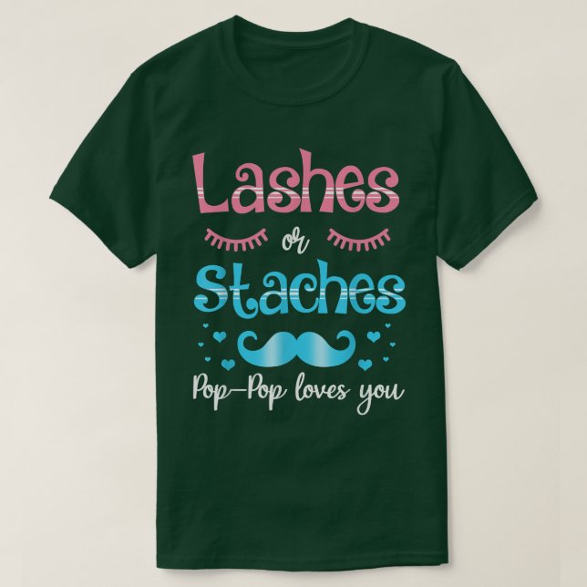 Striche oder Stacheln Pop Pop Lieben Sie Geschlech T-Shirt (Design vorne)