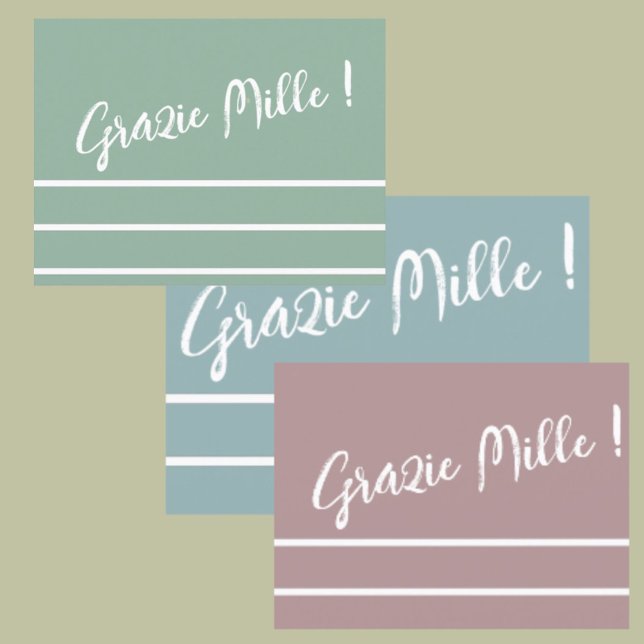 Strichen Italienisch Danke Postcard Postkarte (Von Creator hochgeladen)