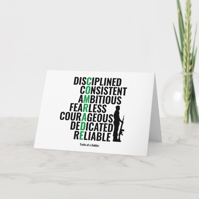 Strichen of a Soldier Karte (Vorderseite)