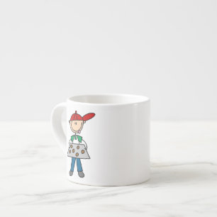 Strichfigur backt Kekse Espressotasse