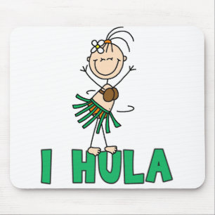 Strichfigur-Mädchen I Hula Mousepad
