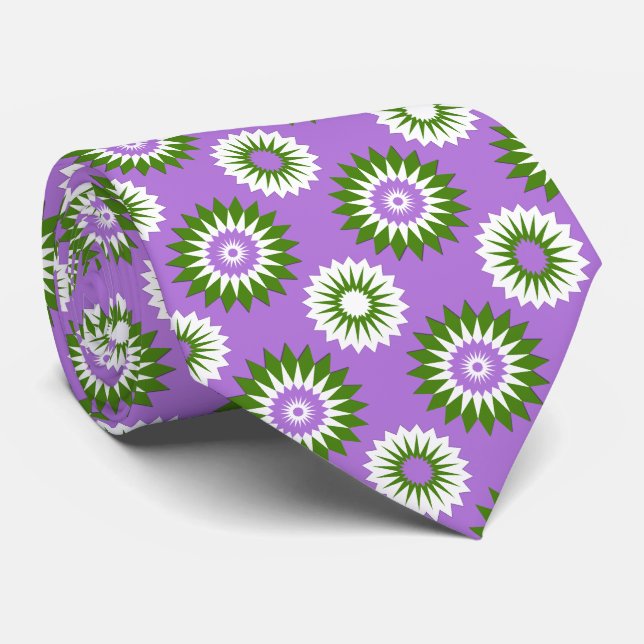 Strichflagge für Genderqueer / lila Blume Krawatte (Gerollt)