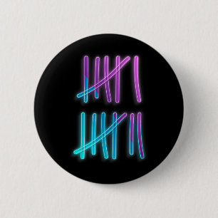Strichliste 67 Meme Farbige Zählung 6 7 Brainrot Button