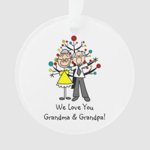 Strichmännchen Ältere Paare Akronylic Ornament