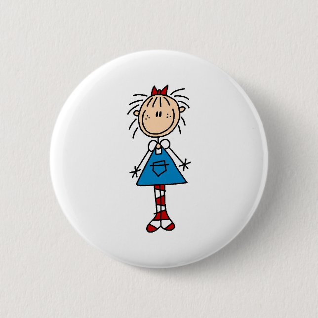 Strichmännchen-Annie-Knopf Button (Vorderseite)