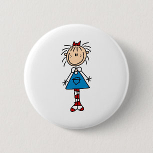 Strichmännchen-Annie-Knopf Button