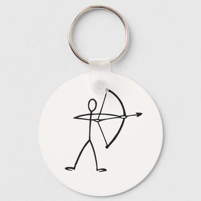 Strichmännchen Archer T - Shirt und Geschenke. Schlüsselanhänger (Vorderseite)