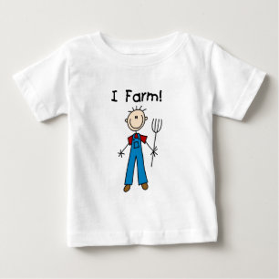 Strichmännchen-Bauers-T-Shirts und Geschenke Baby T-shirt