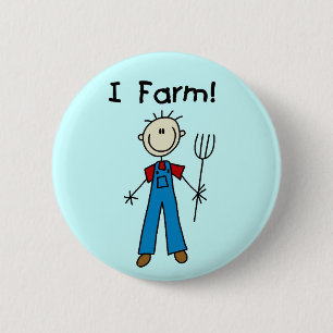 Strichmännchen-Bauers-T-Shirts und Geschenke Button