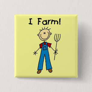 Strichmännchen-Bauers-T-Shirts und Geschenke Button